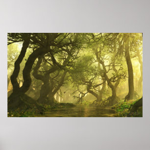 Überdachungs-Nebenfluss-Frühling Poster