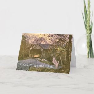 ÜBERDECKTE BRIDGE-Grußkarte Dankeskarte