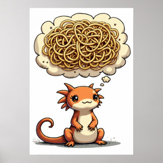 Überdenke Dies Lustiger Zitat Axolotl Introvertier Poster