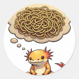 Überdenke Diesen Axolotl-Introvertierten Humor Spa Runder Aufkleber