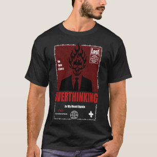 Überdenken des flammenden Schädels T-Shirt
