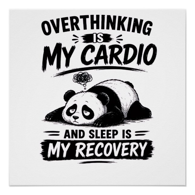 Überdenken Ist Mein Cardio Poster (Vorderseite)