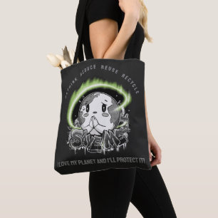 Überdenken Reduzieren Wiederverwenden Recyceln Erd Tasche