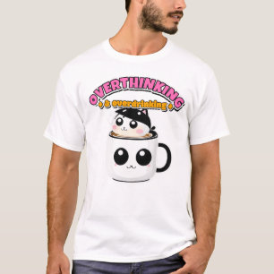 Überdenken & Übertrinken von Kaffee Lustiges T-Shi T-Shirt