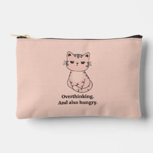 Überdenken und Hungerrosa Katze Zubehörtasche
