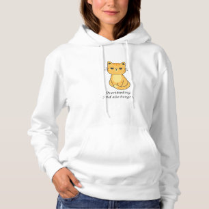 Überdenken und hungrige Orangenkatze Hoodie