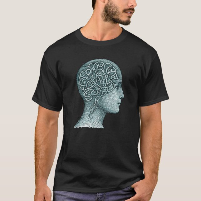 Überdenkender Geist Symbol für T-Shirts • Moderne  (Vorderseite)
