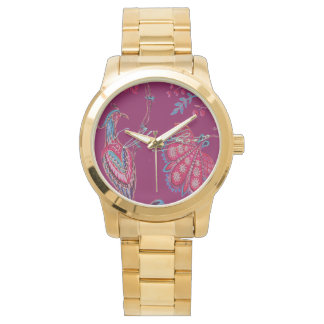 Überdimensionale Gold-Armbanduhr Armbanduhr