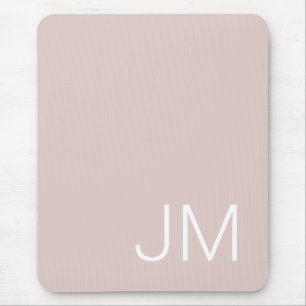 Überdimensionale monogrammierte Initialen Rosé Mousepad