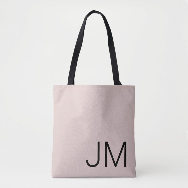 Überdimensionale monogrammierte Initialen Rosé Sch Tasche (Vorderseite)
