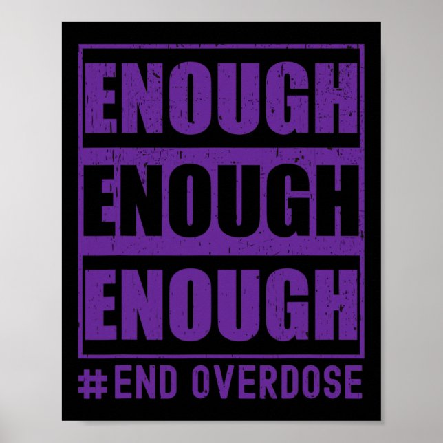 Überdosierung Bewusstsein genug Ende der Überdosie Poster (Vorne)