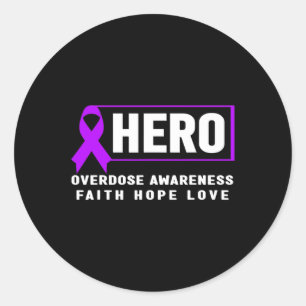 Überdosierung Bewusstsein Hero Faith Hope Liebe Runder Aufkleber