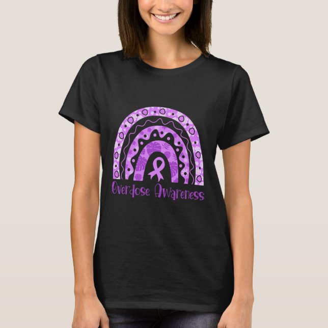 Überdosierung Bewusstsein Regenbogen Lila Schleimh T-Shirt (Vorderseite)