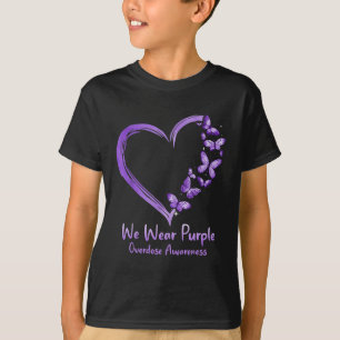 Überdosierung Lila Schmetterlingsherz T-Shirt