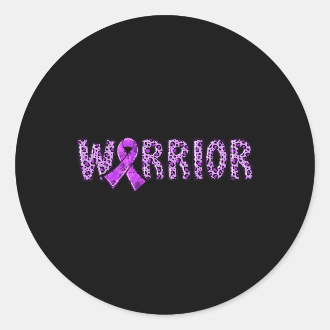 Überdosierung Sensibilisierungskraft Warrior Lila  Runder Aufkleber (Vorderseite)