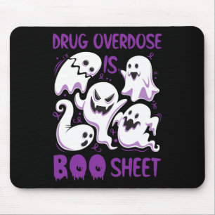 Überdosierung von Medikamenten ist Boo Sheet Lila  Mousepad