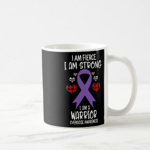 Überdosierungs-Awareness Ribbon I Bin Fierce Stron Kaffeetasse