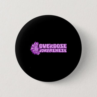 Überdosis-Bewusstsein Lila Band Drogenabhängigkeit Button