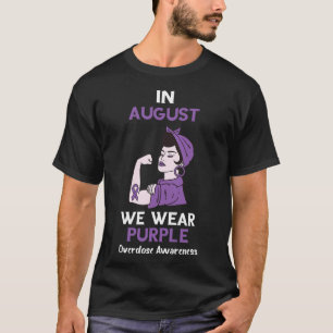 Überdosis-Bewusstseinsmonat im August Lila Band O T-Shirt