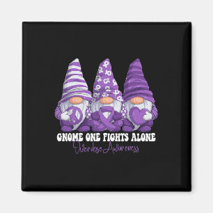 Überdosis-Bewusstseinsmonat Lila Band Gnomies-Unte Magnet