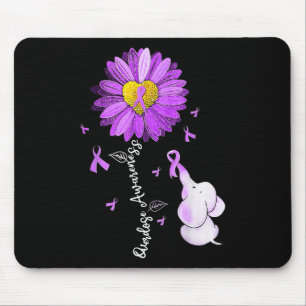 Überdosis-Bewusstseinsmonat Sonnenblumenband Lila Mousepad