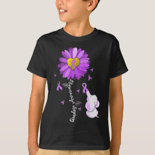 Überdosis-Bewusstseinsmonat Sonnenblumenband Lila  T-Shirt