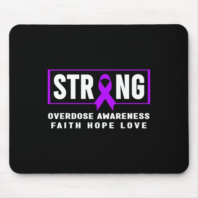 Überdosis Stark - Suchtbewusstsein Mousepad (Vorne)
