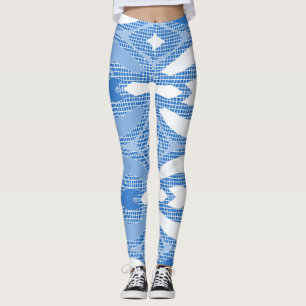 Überdruckblau und weiß "Ratti_Creative_Arts" Leggings