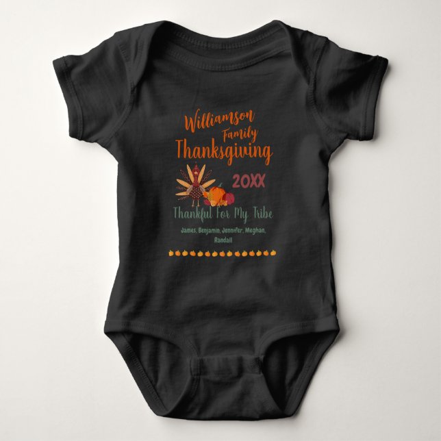 Übereinstimmen der Erntedank-Outfits für das Jahr Baby Strampler (Vorderseite)