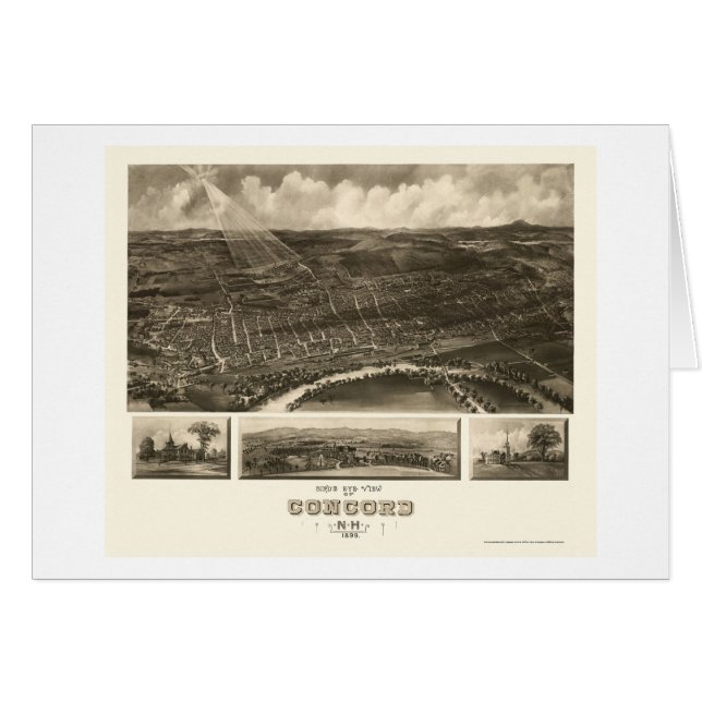 Übereinstimmung, panoramische Karte NH - 1899 (Vorderseite (Horizontal))