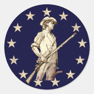 ÜbereinstimmungMinuteman Runder Aufkleber