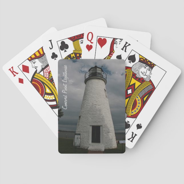 Übereinstimmungs-Punkt-Leuchtturm-Spielkarten Spielkarten (Rückseite)