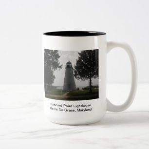 Übereinstimmungs-Punkt-Leuchtturm Zweifarbige Tasse