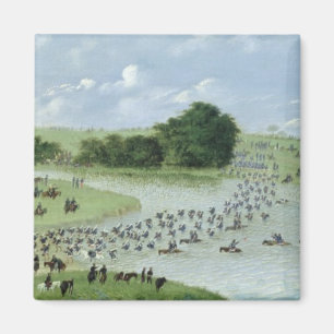 Überfahrt des San Joaquin Rivers, Paraguay, 1865 Magnet
