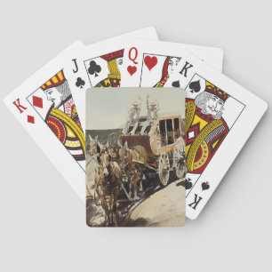 Überfall auf eine Postkutsche von Edward Borein Spielkarten