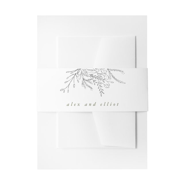 Überfließende Bouquet Wedding Einladungsbanderole (Vorderseite Beispiel)
