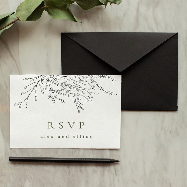 Überfließende Bouquet Wedding RSVP Postkarten (Von Creator hochgeladen)