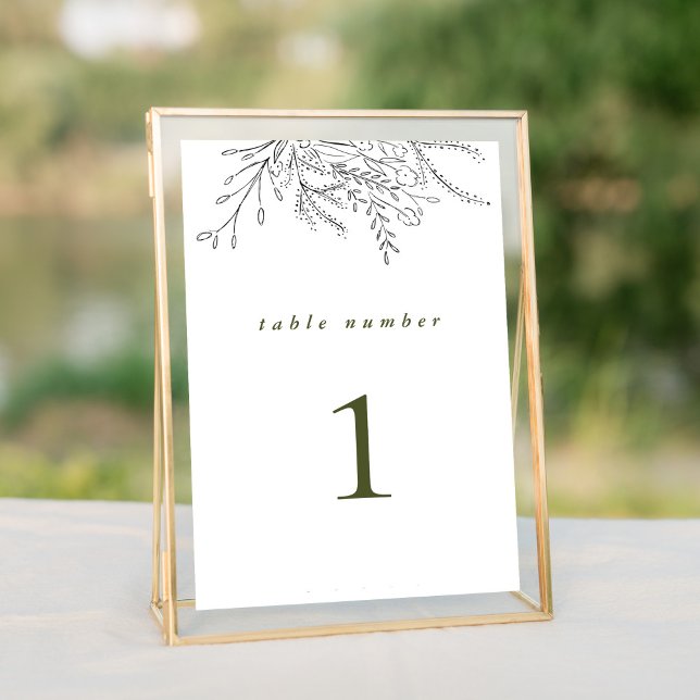 Überfließende Bouquet Wedding Tischnummer (Overflowing floral bouquet elegant black and white wedding suite chic table number sign.)
