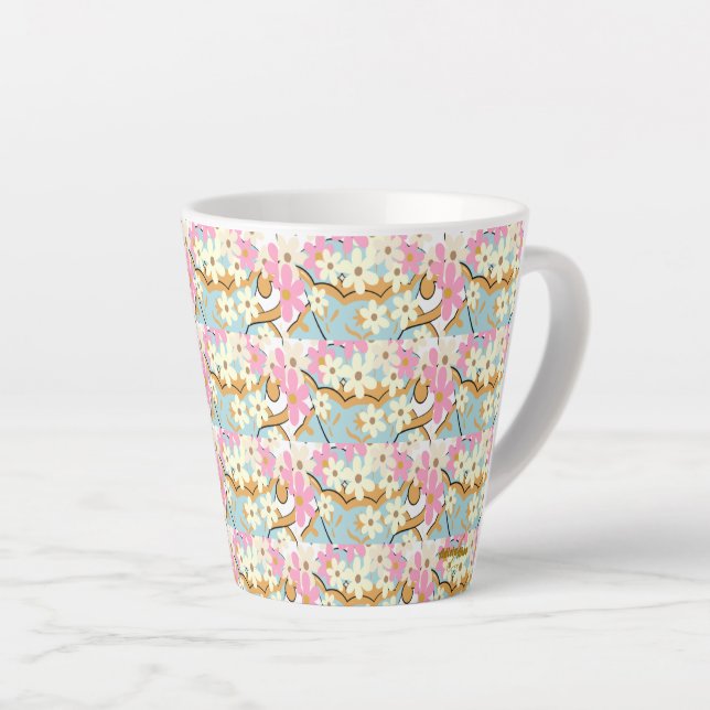 ÜBERFLUSS Floral Latte Tasse Adiela Akoo (Rechte Ecke)