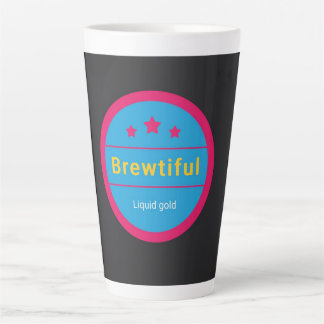 Überflüssiges Gold, große Latte-Tasse Milchtasse