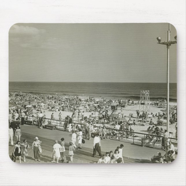 Überfüllter Strand Mousepad (Vorne)