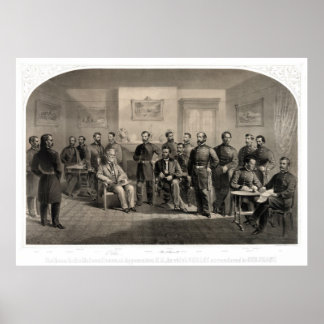 Übergabe des allgemeinen Lees im Appomattox Poster