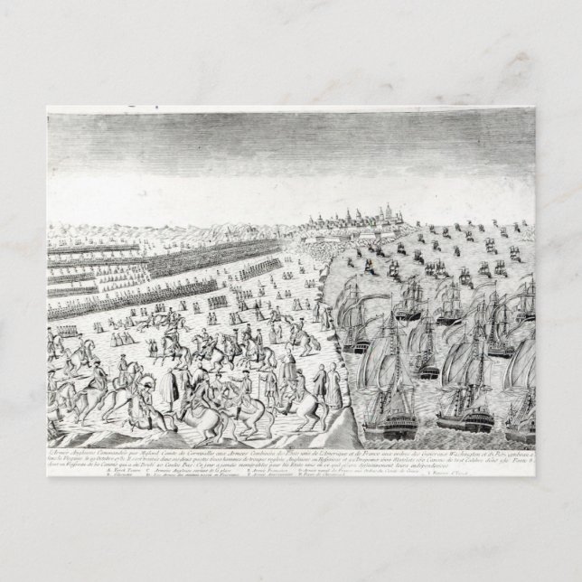 Übergabe in Yorktown, 1781 Postkarte (Vorderseite)