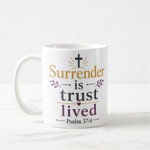 Übergabe ist Vertrauen Gelebtes Klassisches Christ Kaffeetasse