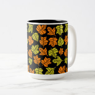 Übergang von Herbst zu Natur Zweifarbige Tasse