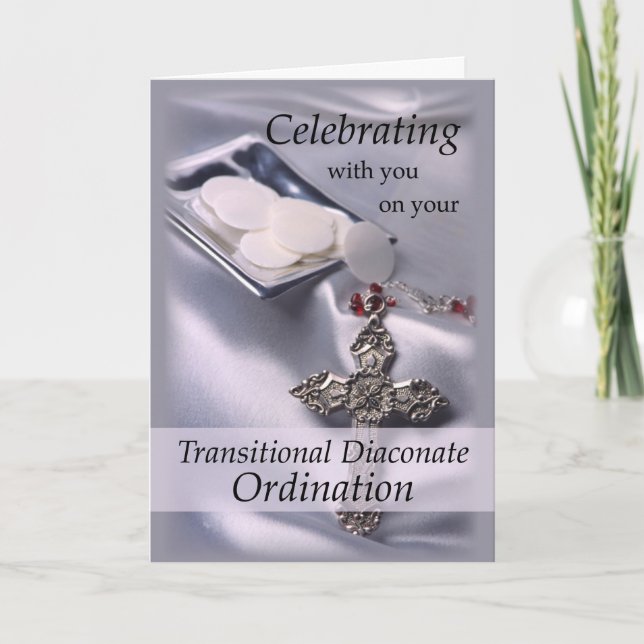 Übergangs-Diakonat-Ordination Glückwunsch Karte (Vorderseite)