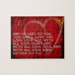 Übergeben aller Matthew-22:37 Scripture-Foto-Kuns