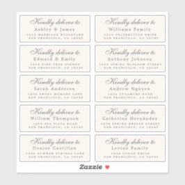 Übergeben an Skriptgastadresse Ivory Labels