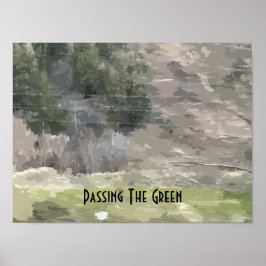 Übergeben des grünen Posters Poster