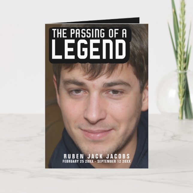 Übergeben einer Legende Beerdigung-Service-Program Programm (Vorderseite)